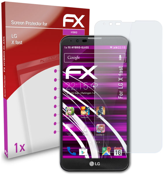 atFoliX FX-Hybrid-Glass Panzerglasfolie für LG X fast