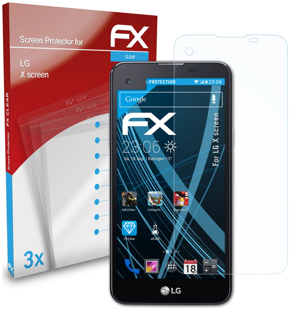 atFoliX FX-Clear Schutzfolie für LG X screen