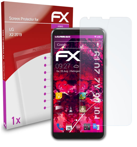 atFoliX FX-Hybrid-Glass Panzerglasfolie für LG X2 (2019)