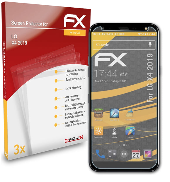 atFoliX FX-Antireflex Displayschutzfolie für LG X4 2019