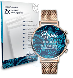 Bruni Basics-Clear Displayschutzfolie für Liebeskind Metal Large (38 mm)