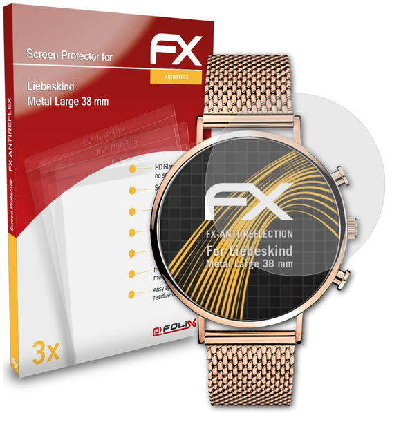 atFoliX FX-Antireflex Displayschutzfolie für Liebeskind Metal Large (38 mm)
