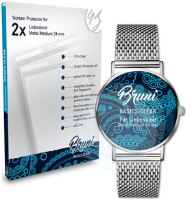 Bruni Basics-Clear Displayschutzfolie für Liebeskind Metal Medium (34 mm)