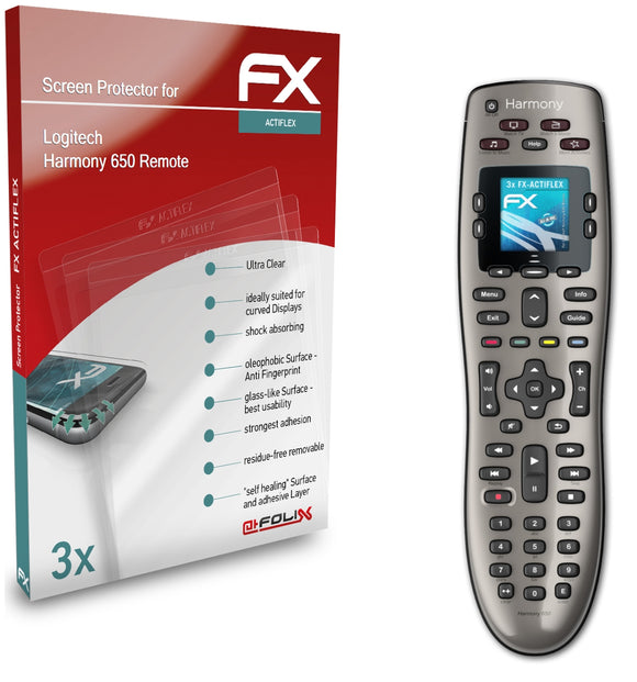 atFoliX FX-ActiFleX Displayschutzfolie für Logitech Harmony 650 Remote