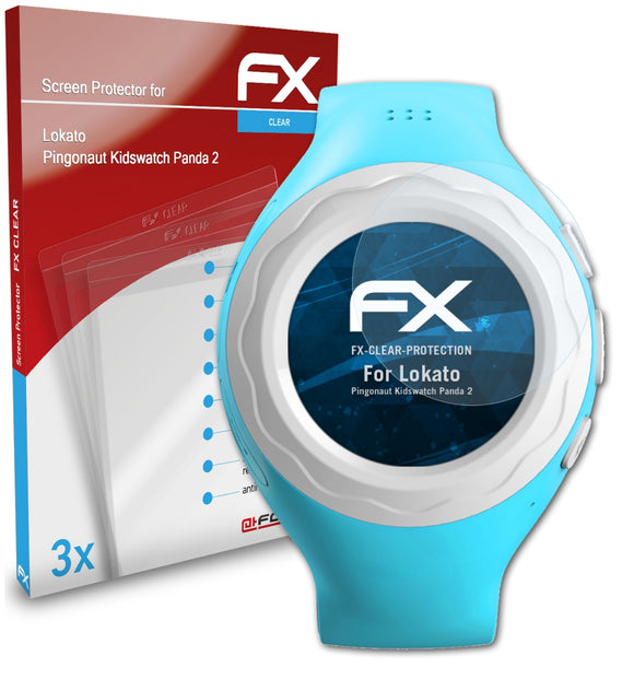 atFoliX FX-Clear Schutzfolie für Lokato Pingonaut Kidswatch Panda 2