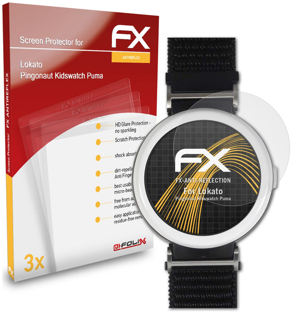 atFoliX FX-Antireflex Displayschutzfolie für Lokato Pingonaut Kidswatch Puma