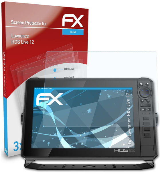 atFoliX FX-Clear Schutzfolie für Lowrance HDS Live 12