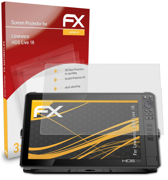 atFoliX FX-Antireflex Displayschutzfolie für Lowrance HDS Live 16