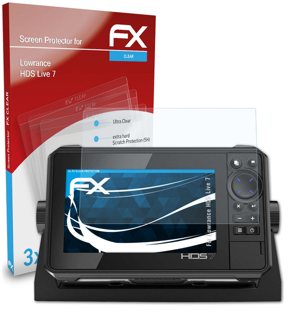atFoliX FX-Clear Schutzfolie für Lowrance HDS Live 7