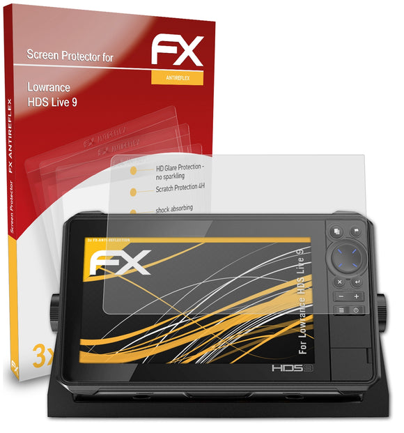 atFoliX FX-Antireflex Displayschutzfolie für Lowrance HDS Live 9