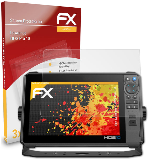 atFoliX FX-Antireflex Displayschutzfolie für Lowrance HDS Pro 10