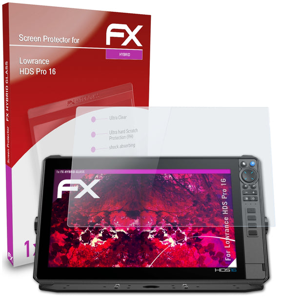 atFoliX FX-Hybrid-Glass Panzerglasfolie für Lowrance HDS Pro 16