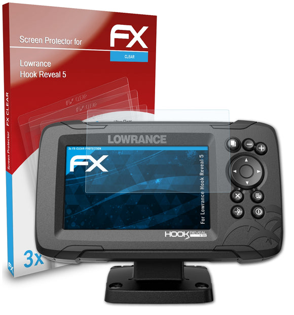 atFoliX FX-Clear Schutzfolie für Lowrance Hook Reveal 5