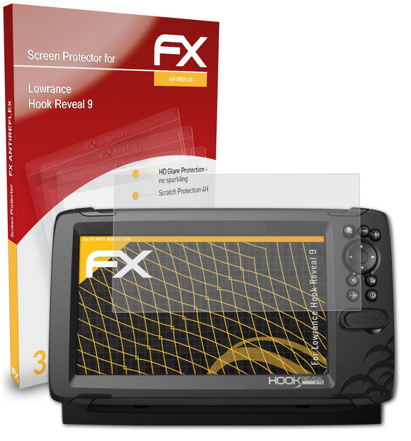 atFoliX FX-Antireflex Displayschutzfolie für Lowrance Hook Reveal 9