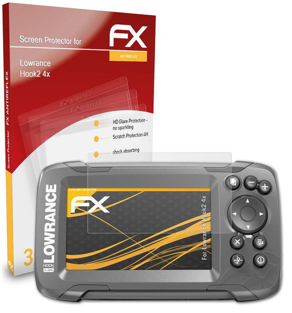atFoliX FX-Antireflex Displayschutzfolie für Lowrance Hook2 4x