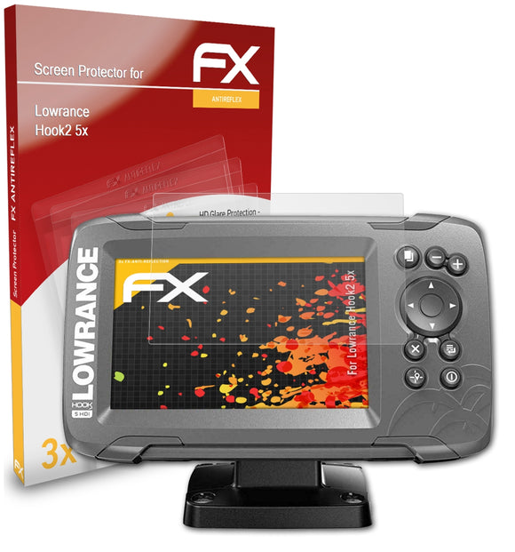 atFoliX FX-Antireflex Displayschutzfolie für Lowrance Hook2 5x