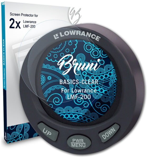 Bruni Basics-Clear Displayschutzfolie für Lowrance LMF-200