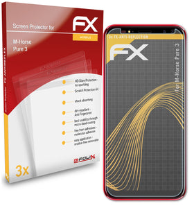 atFoliX FX-Antireflex Displayschutzfolie für M-Horse Pure 3