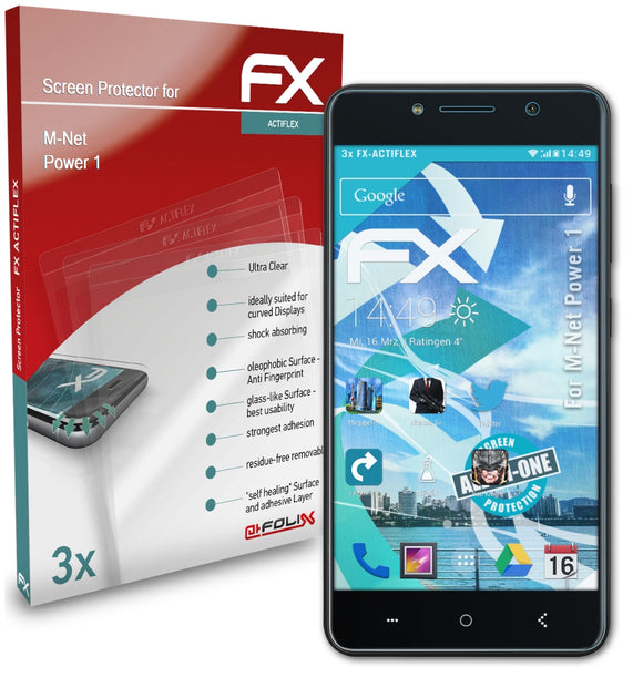 atFoliX FX-ActiFleX Displayschutzfolie für M-Net Power 1