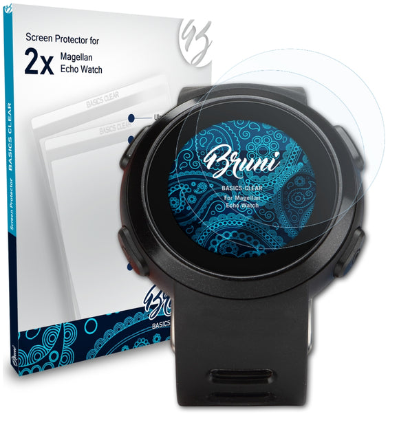 Bruni Basics-Clear Displayschutzfolie für Magellan Echo Watch