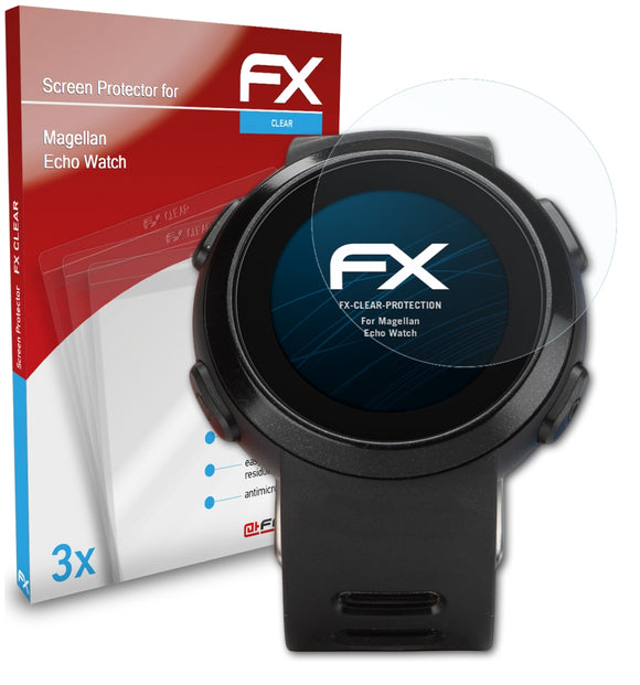 atFoliX FX-Clear Schutzfolie für Magellan Echo Watch
