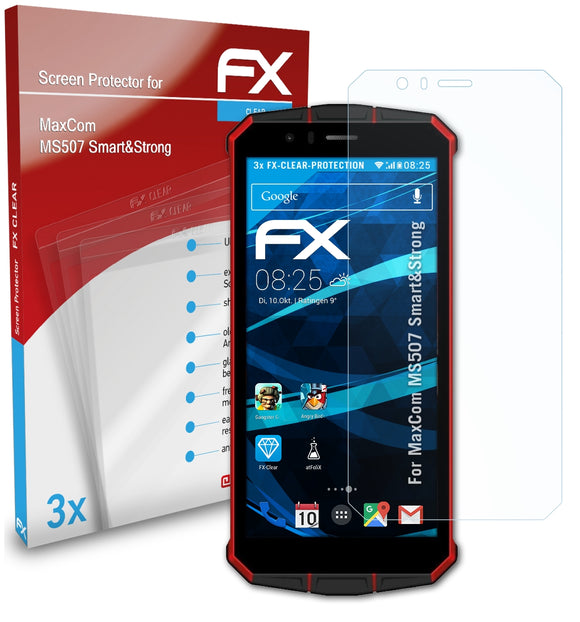 atFoliX FX-Clear Schutzfolie für MaxCom MS507 Smart&Strong