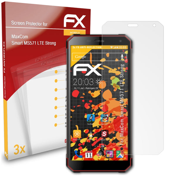 atFoliX FX-Antireflex Displayschutzfolie für MaxCom Smart MS571 LTE Strong