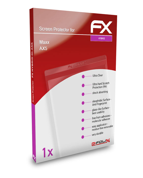 atFoliX FX-Hybrid-Glass Panzerglasfolie für Maxx AX5