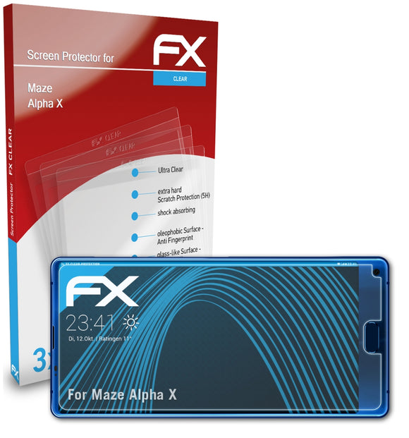 atFoliX FX-Clear Schutzfolie für Maze Alpha X