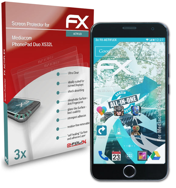 atFoliX FX-ActiFleX Displayschutzfolie für Mediacom PhonePad Duo X532L