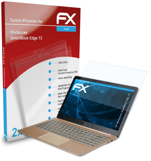 atFoliX FX-Clear Schutzfolie für Mediacom SmartBook Edge 13