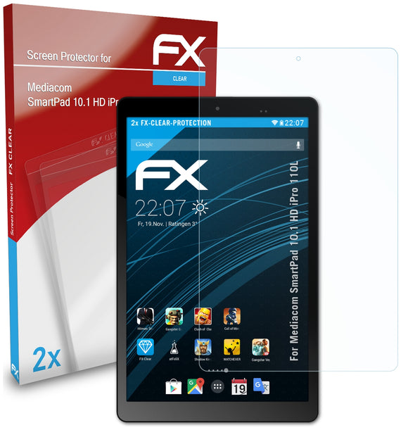 atFoliX FX-Clear Schutzfolie für Mediacom SmartPad 10.1 HD iPro 110L