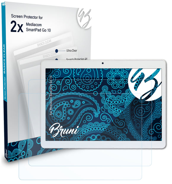 Bruni Basics-Clear Displayschutzfolie für Mediacom SmartPad Go 10
