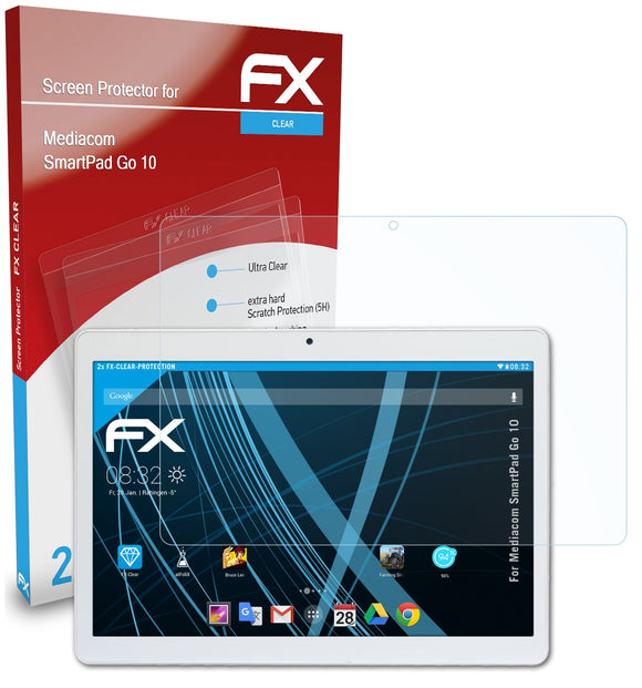 atFoliX FX-Clear Schutzfolie für Mediacom SmartPad Go 10