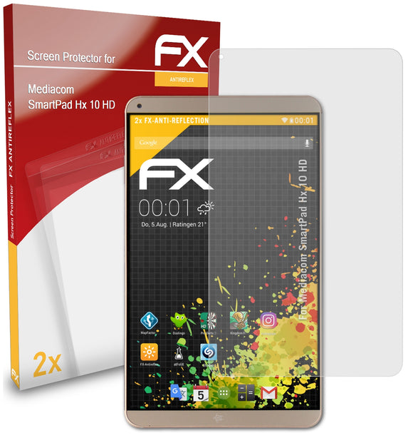 atFoliX FX-Antireflex Displayschutzfolie für Mediacom SmartPad Hx 10 HD