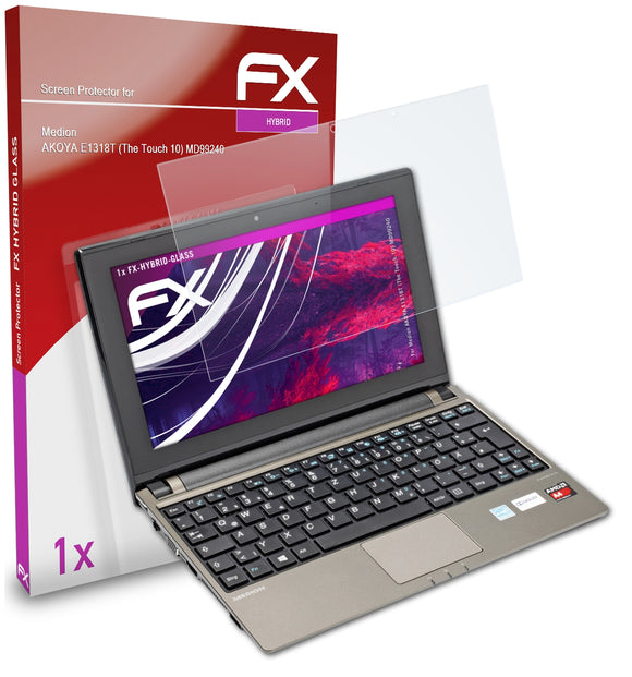 atFoliX FX-Hybrid-Glass Panzerglasfolie für Medion AKOYA E1318T (The Touch 10) (MD99240)