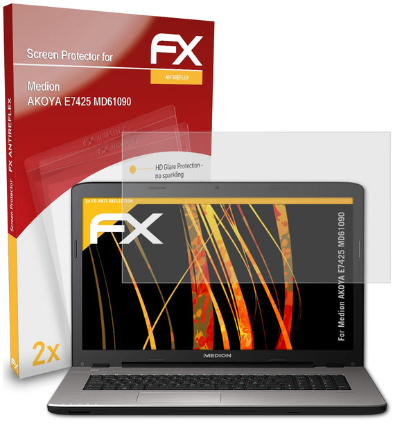 atFoliX FX-Antireflex Displayschutzfolie für Medion AKOYA E7425 (MD61090)