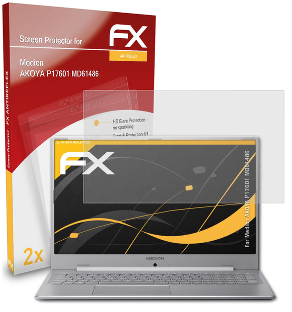 atFoliX FX-Antireflex Displayschutzfolie für Medion AKOYA P17601 (MD61486)