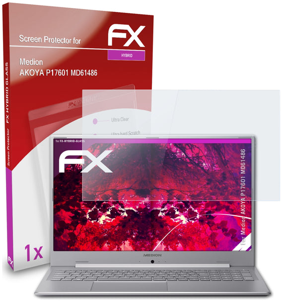 atFoliX FX-Hybrid-Glass Panzerglasfolie für Medion AKOYA P17601 (MD61486)