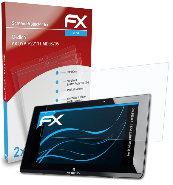 atFoliX FX-Clear Schutzfolie für Medion AKOYA P2211T (MD98705)