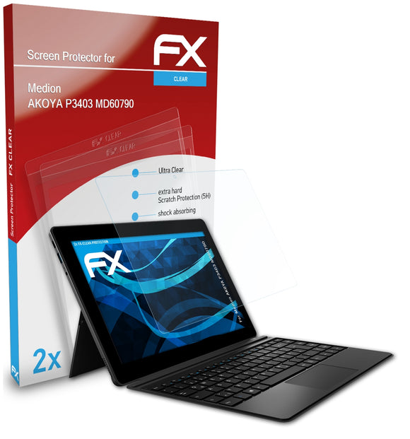 atFoliX FX-Clear Schutzfolie für Medion AKOYA P3403 (MD60790)