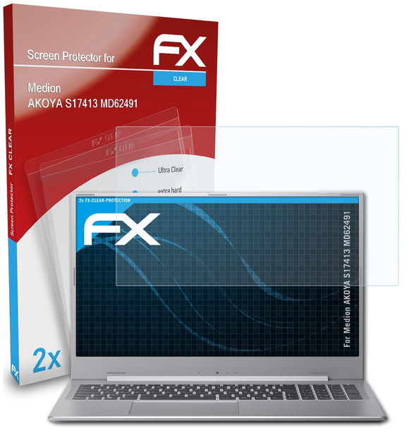 atFoliX FX-Clear Schutzfolie für Medion AKOYA S17413 (MD62491)