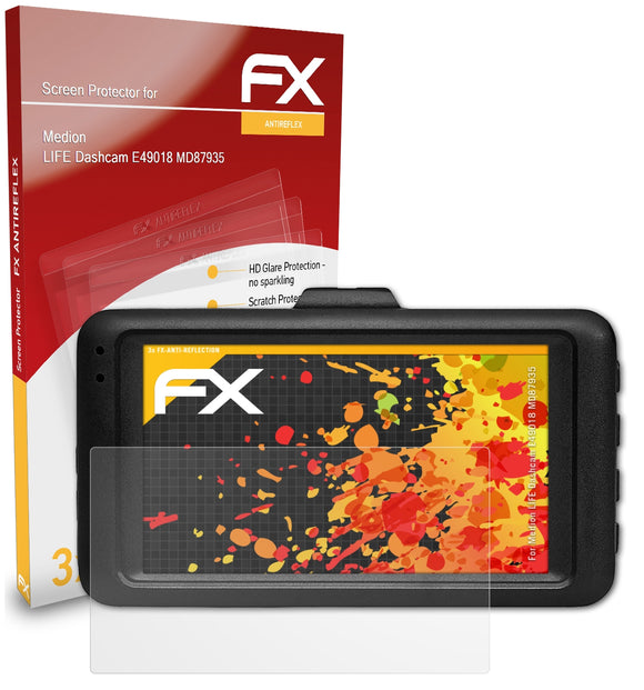 atFoliX FX-Antireflex Displayschutzfolie für Medion LIFE Dashcam E49018 (MD87935)