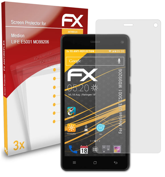atFoliX FX-Antireflex Displayschutzfolie für Medion LIFE E5001 (MD99206)