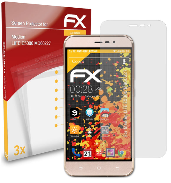 atFoliX FX-Antireflex Displayschutzfolie für Medion LIFE E5006 (MD60227)