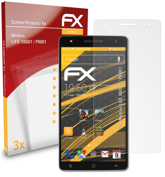 atFoliX FX-Antireflex Displayschutzfolie für Medion LIFE X6001 / P6001