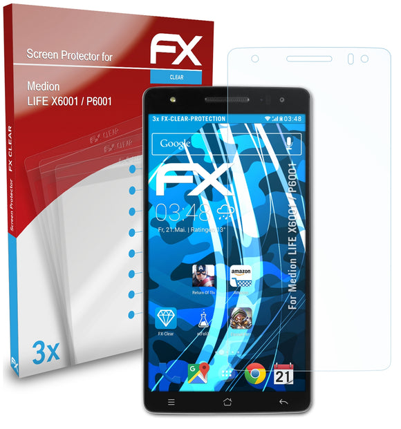 atFoliX FX-Clear Schutzfolie für Medion LIFE X6001 / P6001