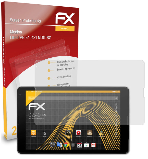 atFoliX FX-Antireflex Displayschutzfolie für Medion LIFETAB E10421 (MD60781)