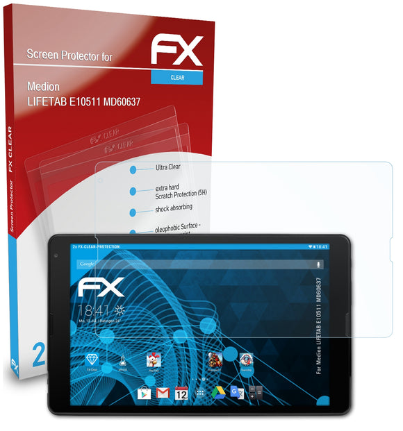 atFoliX FX-Clear Schutzfolie für Medion LIFETAB E10511 (MD60637)