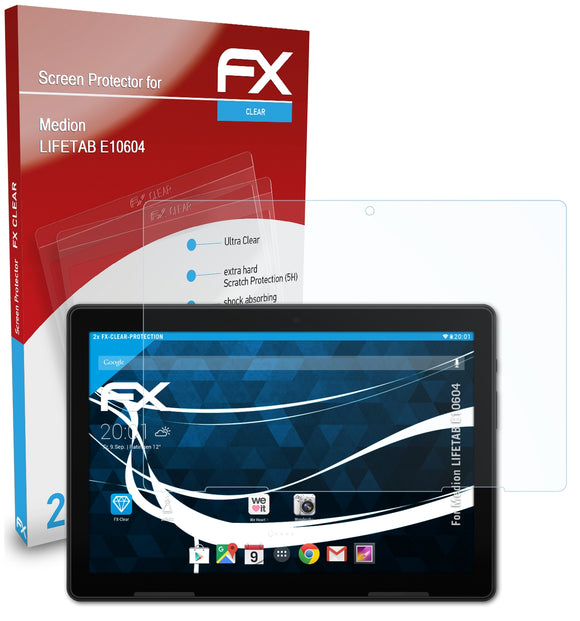 atFoliX FX-Clear Schutzfolie für Medion LIFETAB E10604